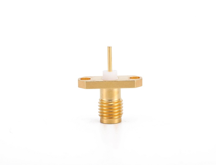SMA female 2 holes flange mount RF coaxial connector