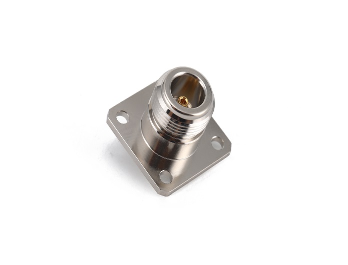 N female 4 holes flange RF coaxial connector for RG316 cable