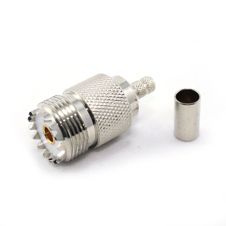 Series UHF RF Coaxial female Connector for RG 59 Cable Crimp