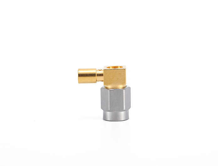 SMA male right angle Micro RF Coaxial Connector for 086 cable sky window