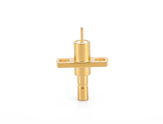 Series SSMB male plug 2 holes flange RF Coaxial Connector  gold plated