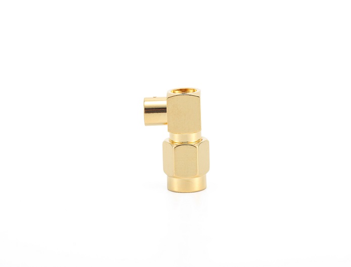 SMA male right angel RF coaxial connector for 141 cable