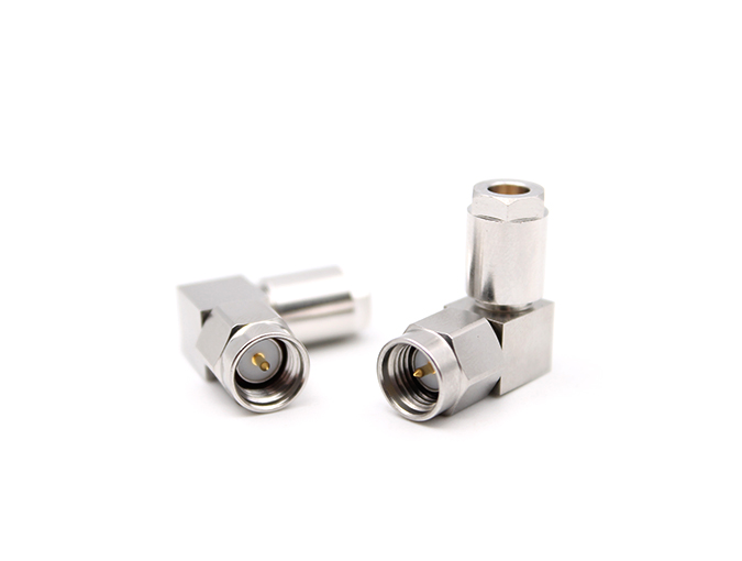 SMA Male Right Angle for 3507 cable Stainless Steel RF Connector