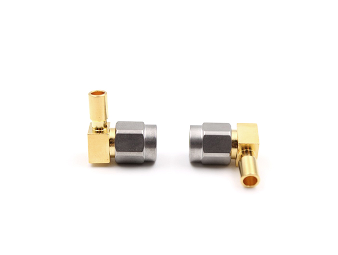 SMA Male Right Angle for 086 Cable Stainless Steel RF Connector