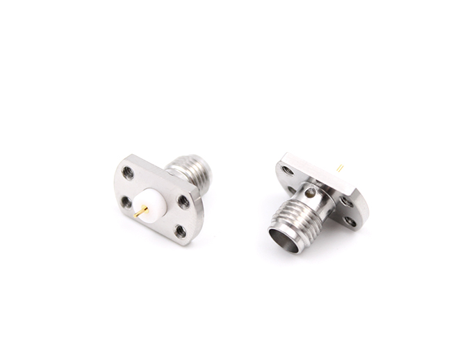SMA Female Flange Stainless Steel RF Connector