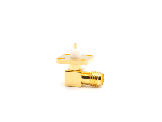 RF Connector SMA Female Right Angle Flange