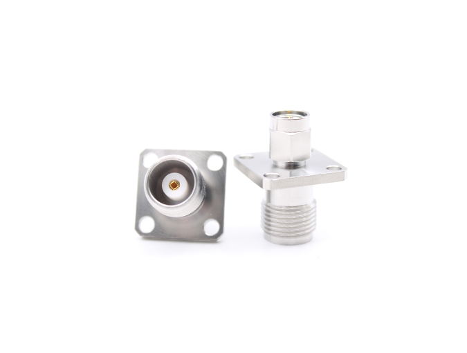 RF Adapter Stainless steel TNC Female to SMA Male Flange