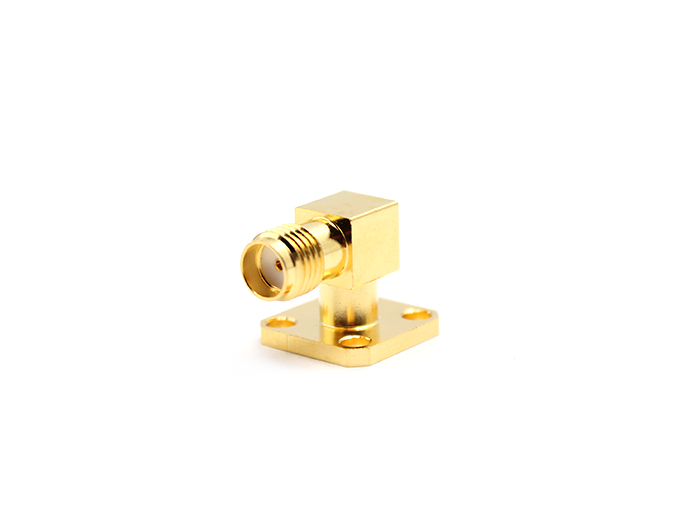 RF Connector SMA Female Right Angle Flange Mount