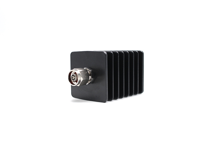 High Power 50 Watt RF Load Up to 4GHz with N Male  Black Anodized Aluminum