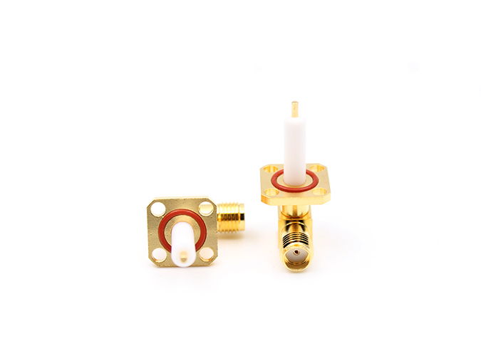 SMA Female Right Angle Flange Connector Terminal
