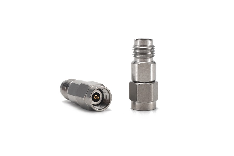 Series 2.4mm female (jack) to 2.92 male (plug) RF Coaxial   Adapter stainless steel