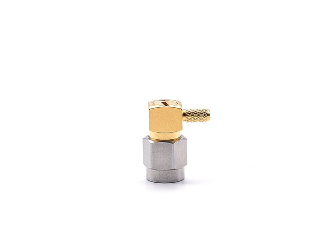 SMA Male Stainless steel Right angel Connector for RG316 Cable