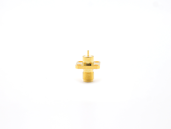 SMA Female 4 Holes Flange Connector For Terminal