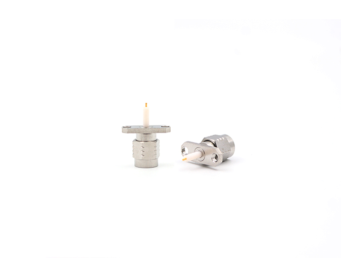 RF Connector Stainless Steel 2.4mm Male Flange Mount