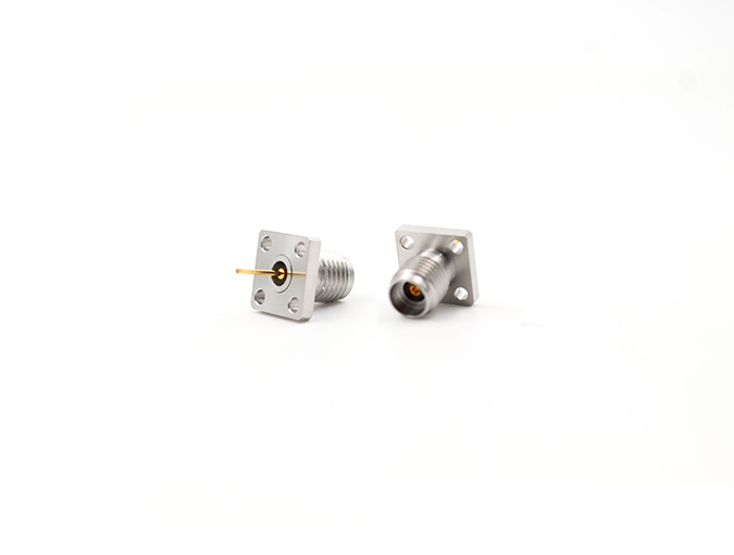 Milimeter wave Connector Stainless Steel 2.92mm Female Flange mount