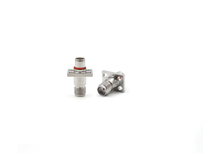 RF Connector Stainless Steel BMA Male to SMA Female Flange