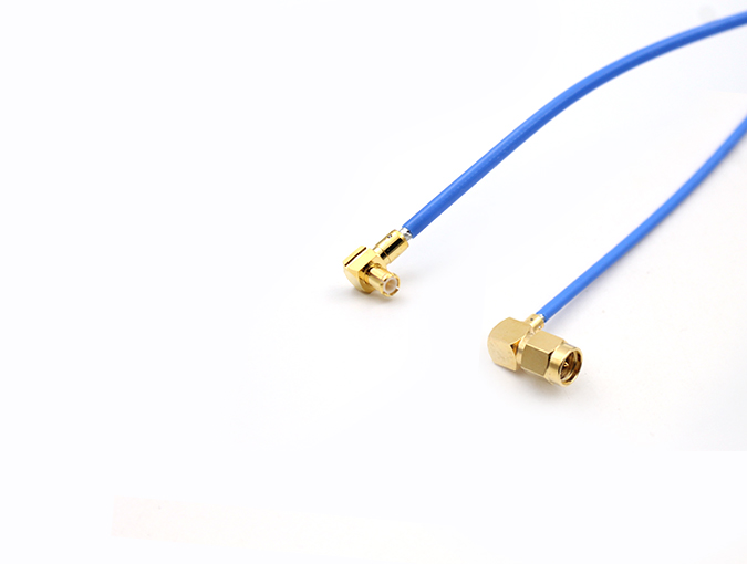SMA Male Right Angel Connector to MCX Male Right Angel for 086 Cable Length 300mm