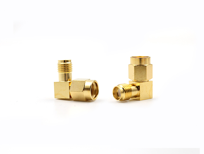 SMA Right angel Female Connector to RPSMA Female Adapter