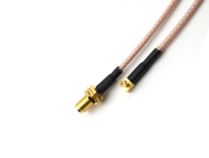 Cable assembly SMA female to MCX male Right angle with RG316 Length 350mm